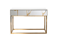 Консоль зеркальная с золотым декором Консоль зеркальная с золотым декором