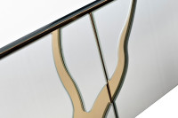 Консоль зеркальная с золотым декором Консоль зеркальная с золотым декором