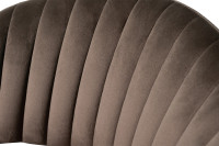 Стул обеденный велюровый темно-коричневый