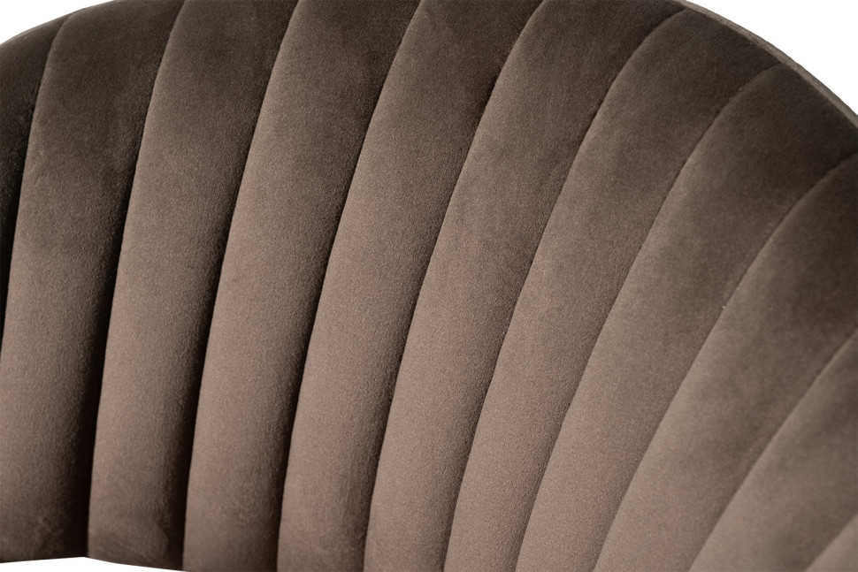 Стул обеденный велюровый темно-коричневый