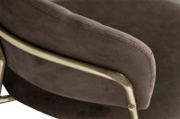 Стул обеденный велюровый темно-коричневый