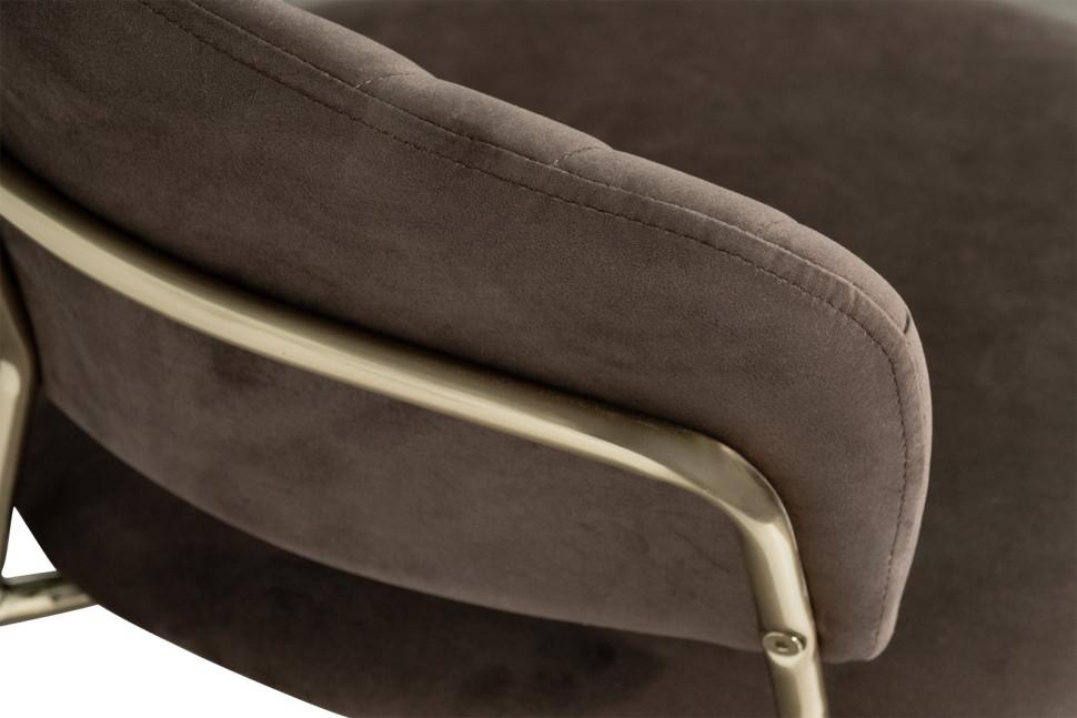 Стул обеденный велюровый темно-коричневый