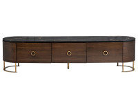 Тумба под телевизор с ящиками коричневая Тумба под телевизор с ящиками коричневая