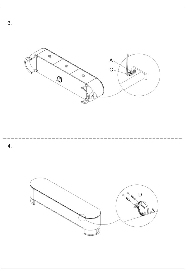 Тумба под телевизор с ящиками коричневая