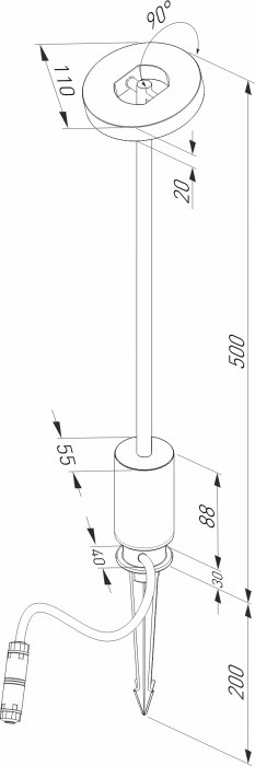 Грунтовый светильник Verano 35185/S черный Elektrostandard