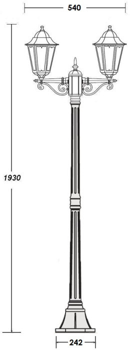 Наземный фонарь PETERSBURG M 79808MA Bl Oasis Light