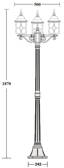 Наземный фонарь TALLIN 1L 64308B Gb Oasis Light