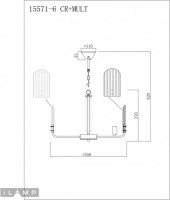 Подвесная люстра Dolce 15571-6 CR+MULT iLamp