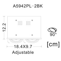 Точечный светильник Cardani Piccolo A5942PL-2BK Arte Lamp
