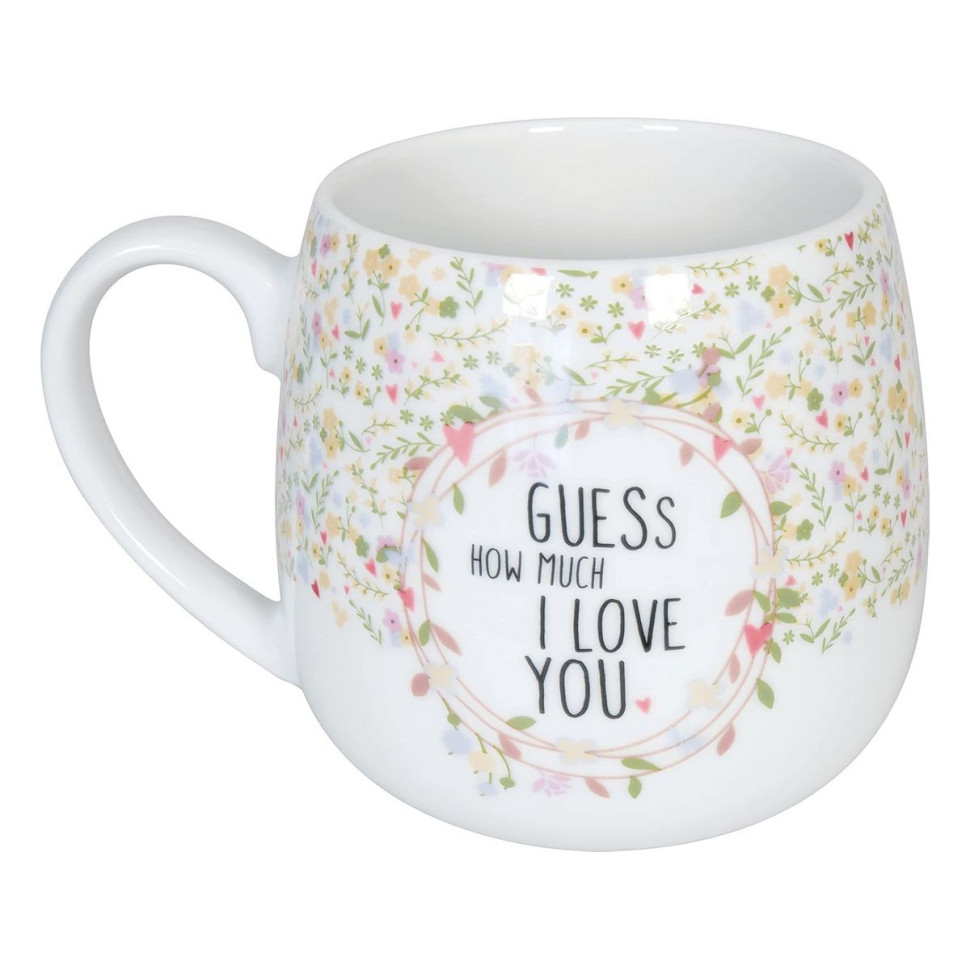 Кружка 400мл."Guess how much I love you" коричневая