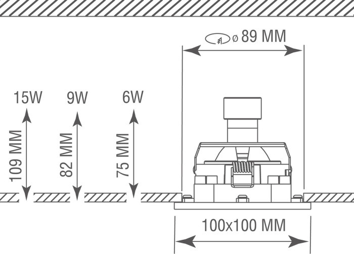 Точечный светильник Holly DL18614/01WW-SQ White/Black Donolux