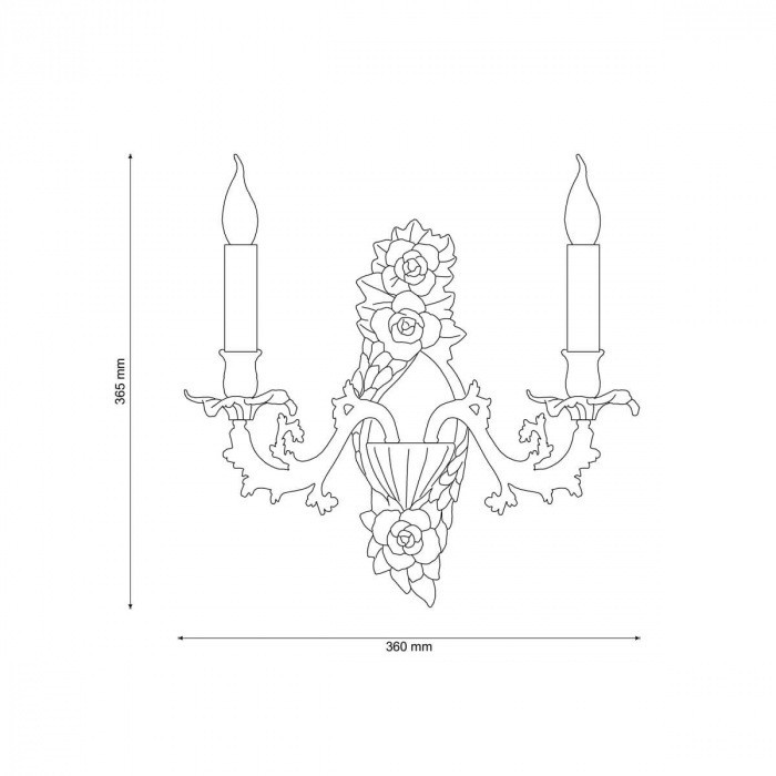 Бра Firenze FIRENZE W1780.2 antique gold Lucia Tucci