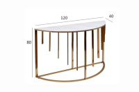 Консоль приставная мраморное стекло/золото Консоль приставная мраморное стекло/золото