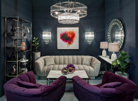 Диван трехместный велюровый серый Диван трехместный велюровый серый