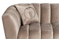 Диван трехместный велюровый серый Диван трехместный велюровый серый