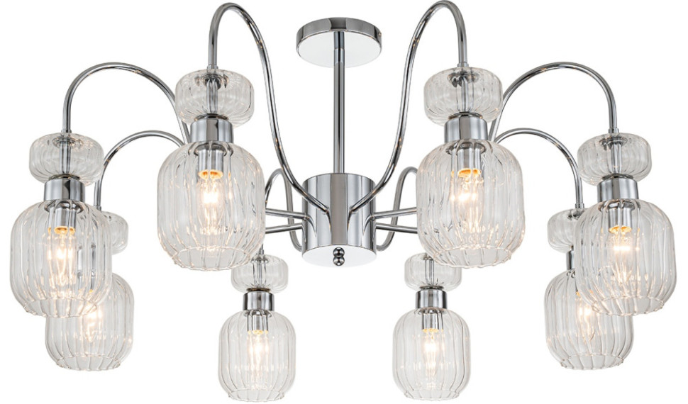 Потолочная люстра Gloss 1141/8PL Chrome/Clear Escada