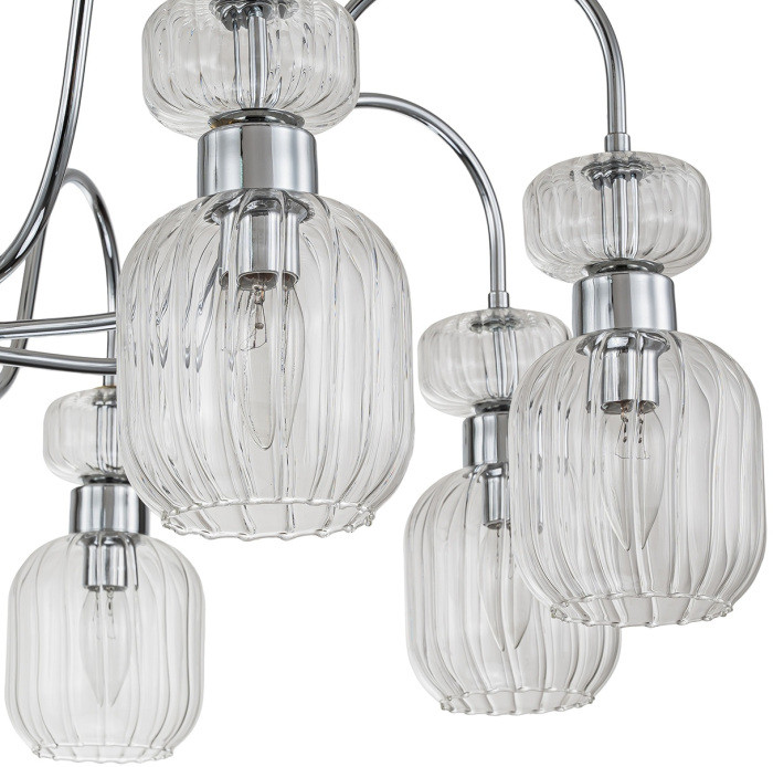 Потолочная люстра Gloss 1141/8PL Chrome/Clear Escada