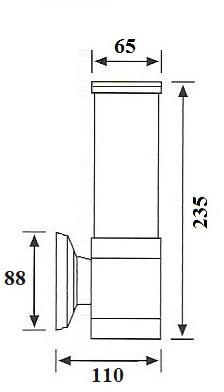 Настенный светильник уличный TUBE 78038 S Oasis Light