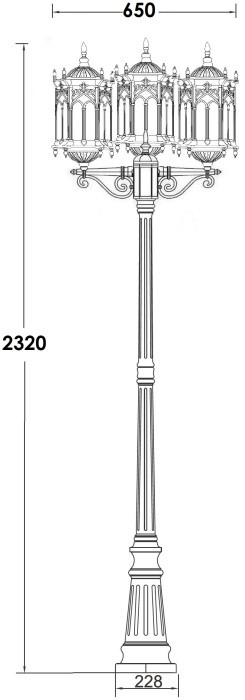 Наземный фонарь DELI L 89909LB Bl Oasis Light