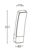 Настенный светильник уличный BRISBANE LED W2889-4K Gr Oasis Light