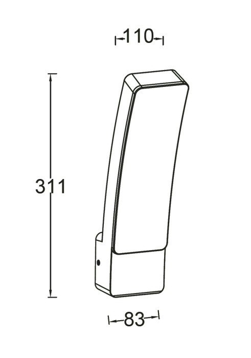 Настенный светильник уличный BRISBANE LED W2889-4K Gr Oasis Light