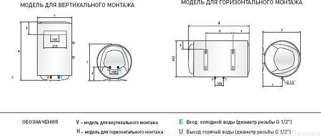 Настенный накопительный электрический водонагреватель PRO1 R INOX ABS 80 V 3700562