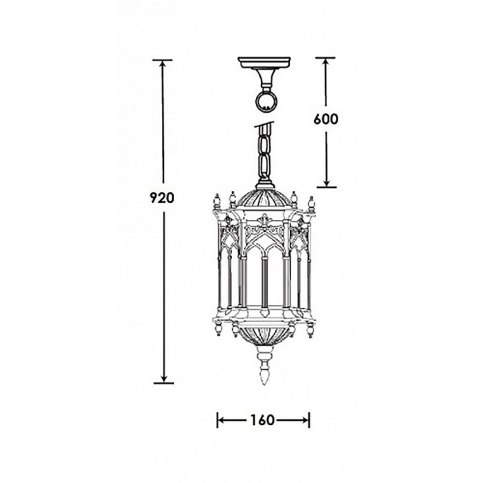 Уличный светильник подвесной  89905S Bl Oasis Light