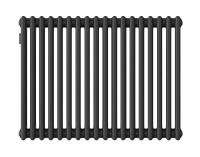 Стальной трубчатый радиатор Kohr Heim 3057/18 секций с боковым подключением 3/4 черный