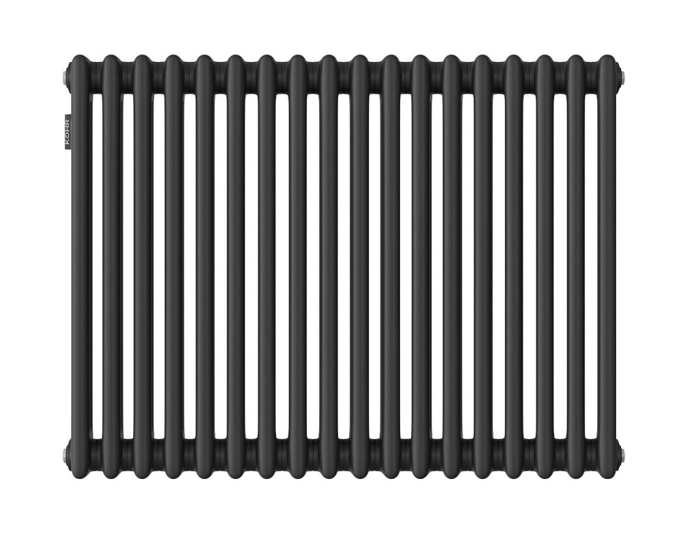 Стальной трубчатый радиатор Kohr Heim 3057/18 секций с боковым подключением 3/4 черный