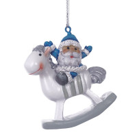 Фигурка декоративная подвесная "Ангел/Дед Мороз", L5,5 W2 H6 см, 4в.