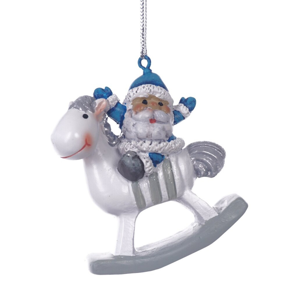 Фигурка декоративная подвесная "Ангел/Дед Мороз", L5,5 W2 H6 см, 4в.