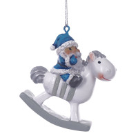 Фигурка декоративная подвесная "Ангел/Дед Мороз", L5,5 W2 H6 см, 4в.