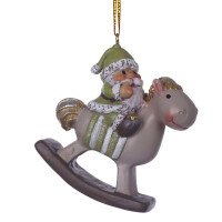 Фигурка декоративная подвесная "Ангел/Дед Мороз", L5,5 W2 H6 см, 4в.
