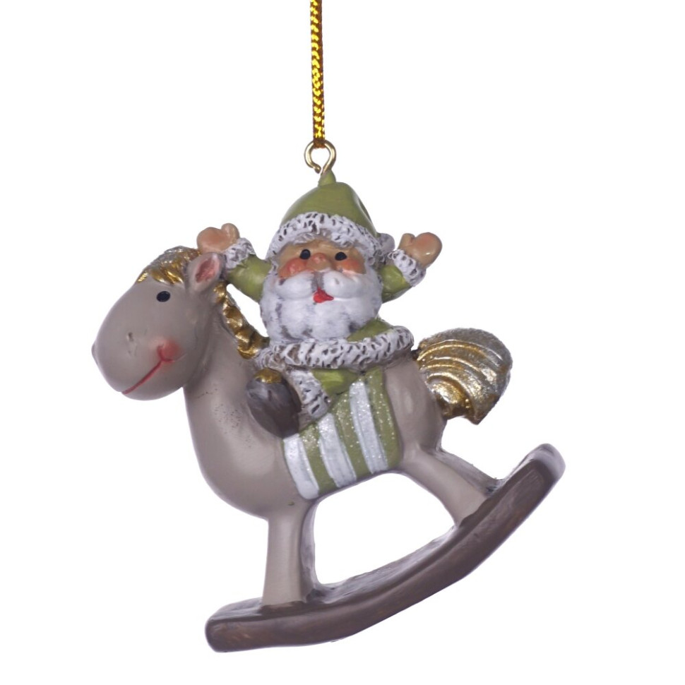 Фигурка декоративная подвесная "Ангел/Дед Мороз", L5,5 W2 H6 см, 4в.