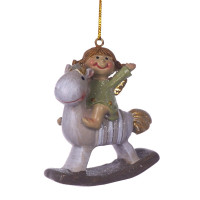 Фигурка декоративная подвесная "Ангел/Дед Мороз", L5,5 W2 H6 см, 4в.