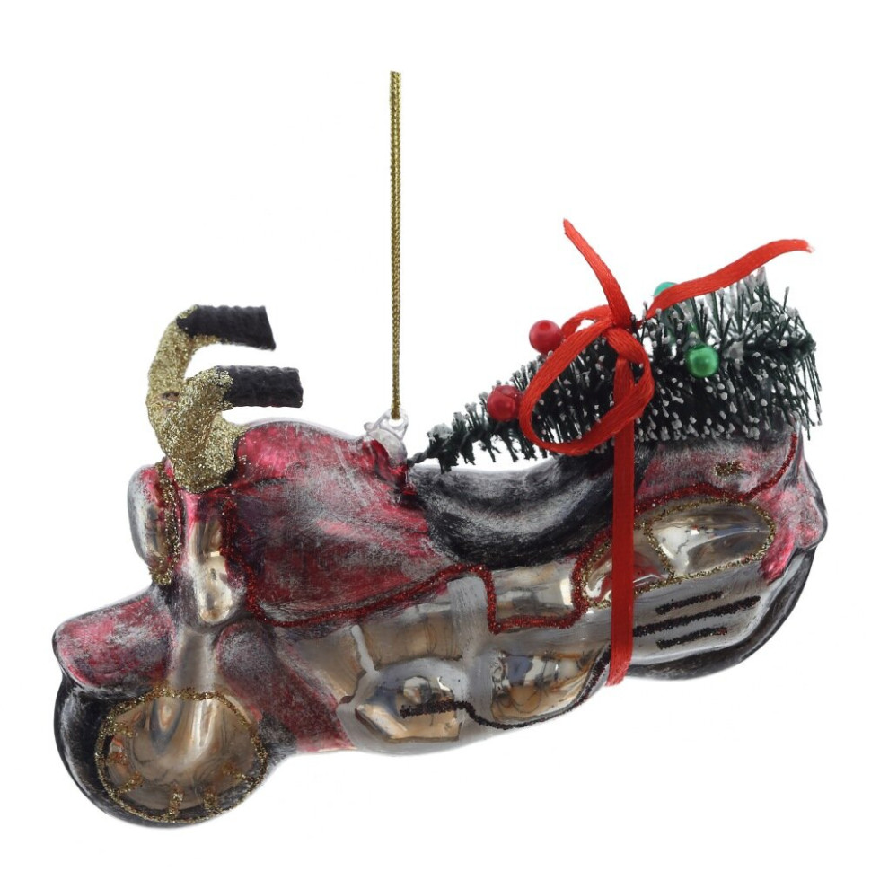 Украшение новогоднее "Мотоцикл", L12 W3 H7 см