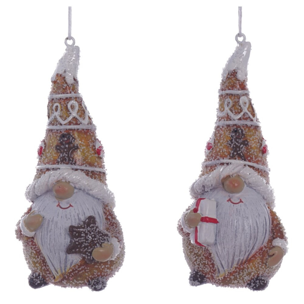 Фигурка декоративная подвесная "Гном", L4,5 W4,5 H10,5 см, 2в.