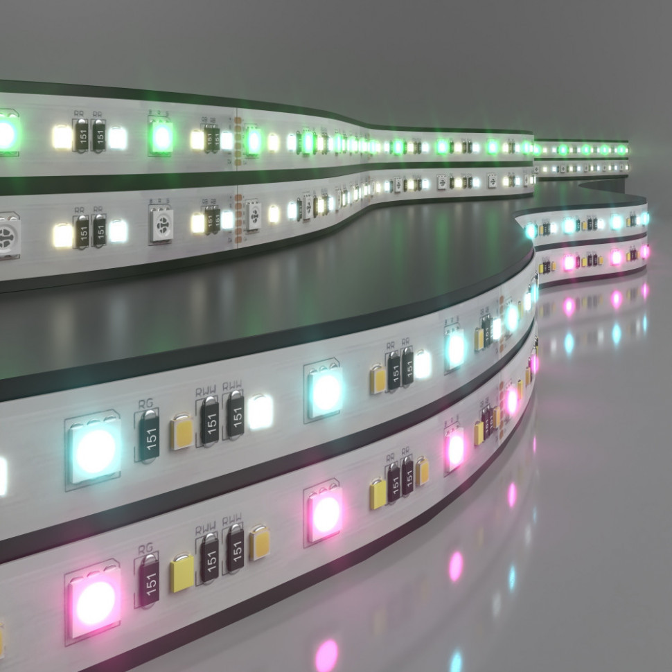 Светодиодная лента 90Led 16W IP20 RGBWW Лента светодиодная 24V 16W 90Led 5050+2835+2835 IP20 MIX RGB/теплый белый/холодный белый, 5м Elektrostandard