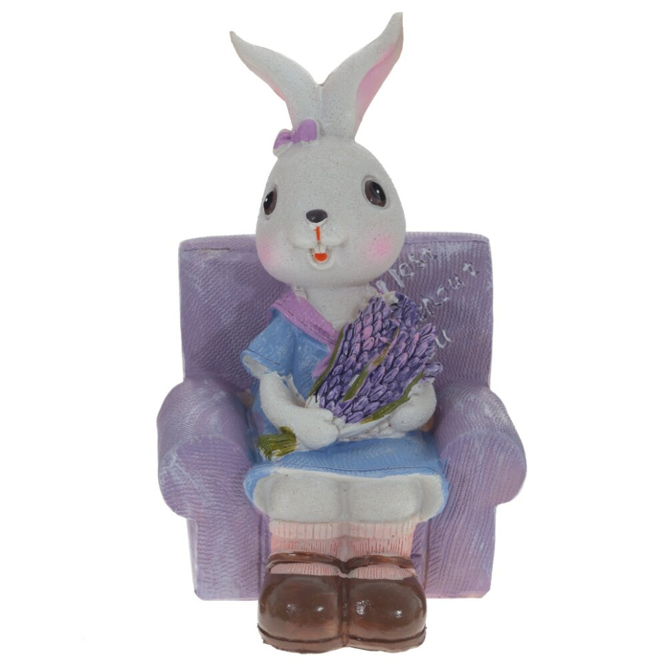 Фигурка декоративная "Заяц", L9 W9 H13 см, 2в.