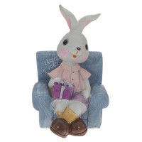 Фигурка декоративная "Заяц", L9 W9 H13 см, 2в.