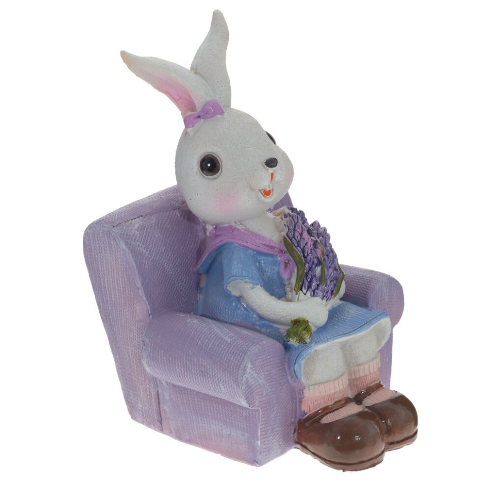 Фигурка декоративная "Заяц", L9 W9 H13 см, 2в.