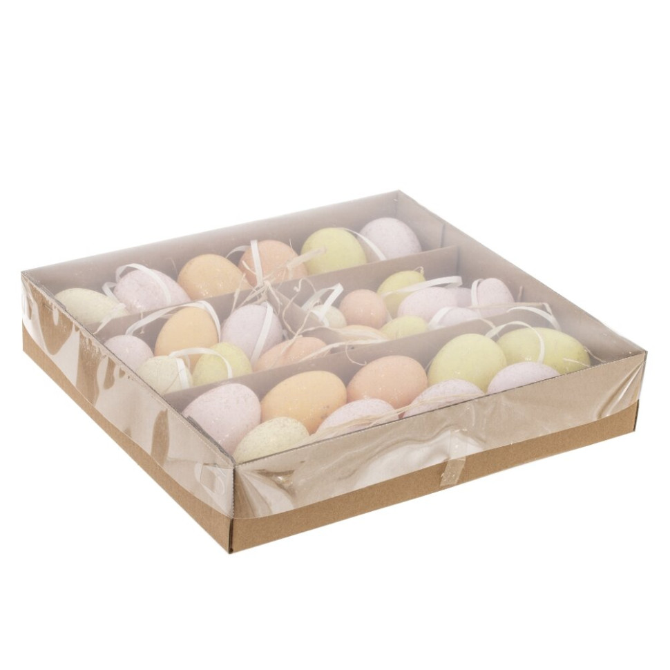 Набор из 30-ти изделий декоративных подвесных "Яйцо" (4*5,5, 3*4,5, 2,5*3,5), L27 W25 H5,5 см