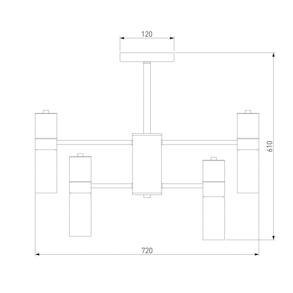 Подвесная люстра Eurosvet Tesoro 70125/8 черный