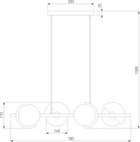 Подвесной светильник Moity 70149/4 черный/латунь Eurosvet
