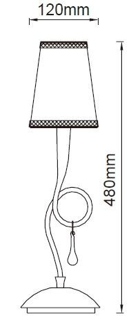 Интерьерная настольная лампа Paola 3535 Mantra