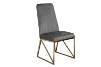 Стул шенилл серый/золото Стул шенилл серый/золото