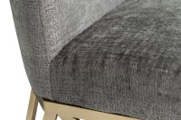 Стул шенилл серый/золото Стул шенилл серый/золото