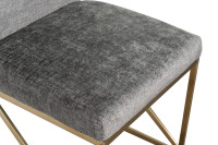 Стул шенилл серый/золото Стул шенилл серый/золото