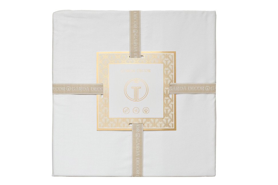 Простыня сатиновая на резинке 180х200х30см белая