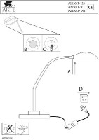 Офисная настольная лампа Flamingo A2250LT-1SS Arte Lamp